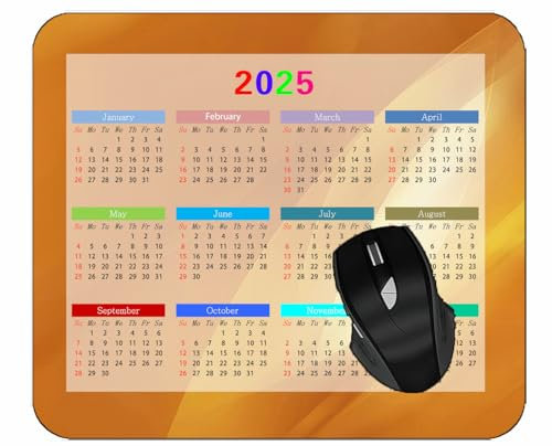 YENDOSTEEN 2025 Kalender Computer Mauspad mit genähtem Rand,Zweig Blüte Blumen Computer Zubehör Mauspad,Büro Desktop Mauspad