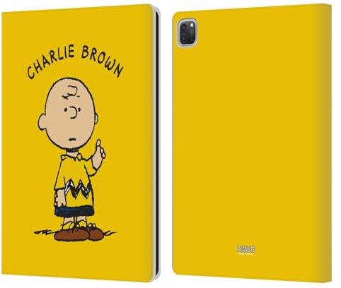 Head Case Designs Licenza Ufficiale Peanuts Charlie Brown Personaggi Custodia Portafoglio in Pelle Compatibile con Apple iPad PRO 13 M4 2024