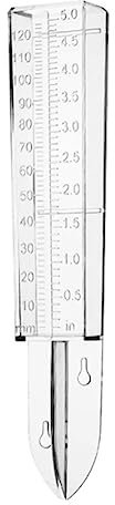 Rain Gauge Ground Rain Water Meter Rain Measuring Cup Plastic with Double Scale for Garden Lawn Outdoor Transparent, Rain Water Meter