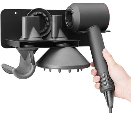 Nekuma Haartrockner-Halterung kompatibel mit Dyson Supersonic Haartrockner, Metallständer für Badezimmer und Salon, Wandhalterung zur Aufbewahrung von Zubehör