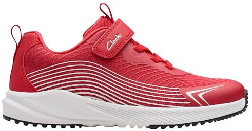 Clarks Boys Deyes Dash K -, Red Synthetic, 1 UK Child