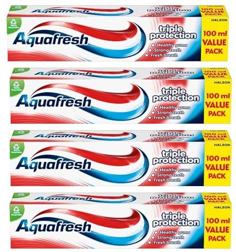 4 Pack Bundle - Aquafresh Triple Protect Toothpaste (4X 100ml). A Hadco Bundle