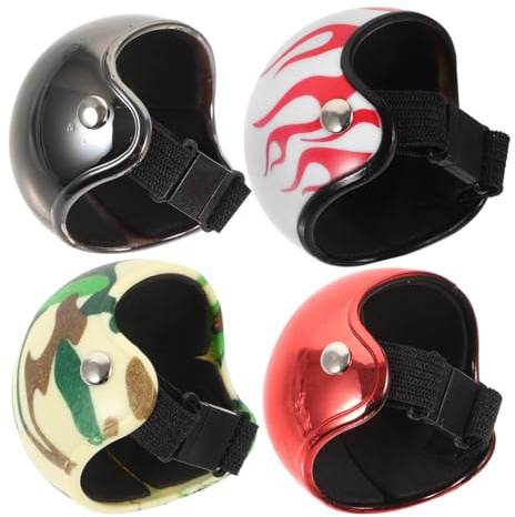 BESPORTBLE 4Stücke Puppenhelm Helme Für Spielzeughäuser Witzige Und Farbenfrohe Mini Helme Für Puppen Und Spielzeugfiguren Als Zubehör Für Kreative Spielideen
