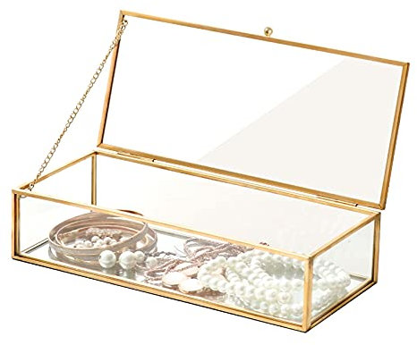 CLRAWSHB Jewelry Travel Box Jewelry Box,Vintage Jewelry Organizer Box-Metal Keepsake Box Jewelry Organizer,Trinket Bracelet Jewelry Organizer Storage Case