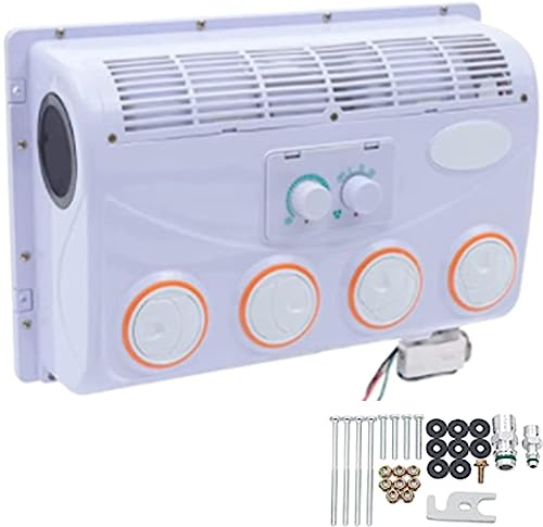 Climatiseur de toit pour camping-car 12 V DC 12 000 BTU/h avec télécommande et support de montage
