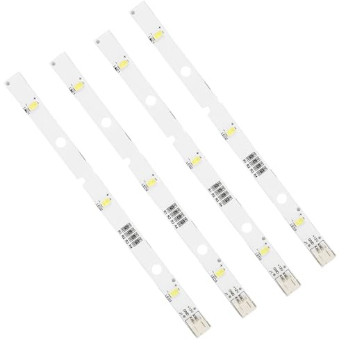 4 PCS LED Fridge Strip Light for RONGSHENG HISENSE, Refrigerator Light Bar Replacement for E349766 MDDZ-162A 1629348 1529227, DC12V Led Bar for Kenwood KIFF5017 KIFF5020 KIFF7017 KIFF7020 KSBNDIX18