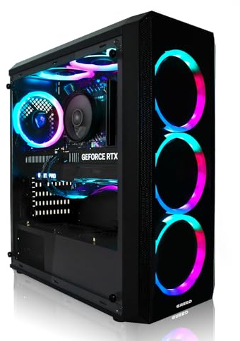 Greed® MK2 FE - Gaming PC – AMD Ryzen 5 5500 processore + Nvidia RTX 5050 8GB – Desktop Computer con 4,2 GHz – 16 GB DDR4 RAM – 512 GB SSD – 4K & Raytracing - WiFi + Windows 11 Pro