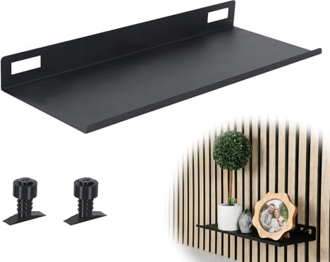 YCBTREE Étagère pour panneaux acoustiques sans perçage - 25 x 10 cm - En métal - Pour bureau, salon, cuisine - 25 x 10 cm