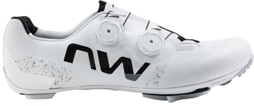 Northwave Extreme X - MTB Fahrradschuhe Carbon XC Sohle, Doppeltes X-Dial SLW3 System, Ultraleichte Mountainbike Klickschuhe, Weiss 41.5