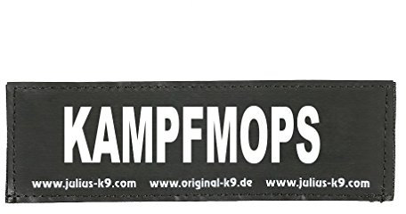 JULIUS K-9 Klettaufschrift, KAMPFMOPS, klein, Schwarz