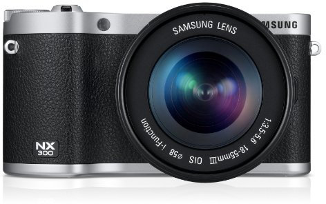 Samsung NX300 Systemkamera (8,4 cm (3,3 Zoll) OLED Touchscreen, 20,3 Megapixel, WiFi, HDMI, Full HD, SD Kartenslot) inkl. 18-55mm OIS i-Funktion Objektiv schwarz
