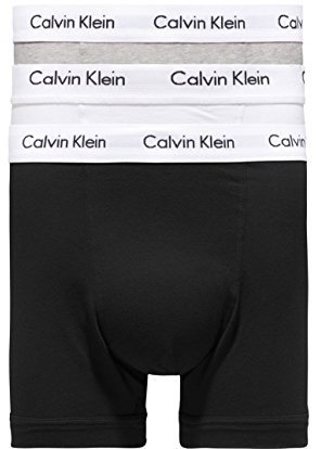 Calvin Klein Trunk 3pk Homme Trunk, Multicolore (Black/White/Grey Heather), S