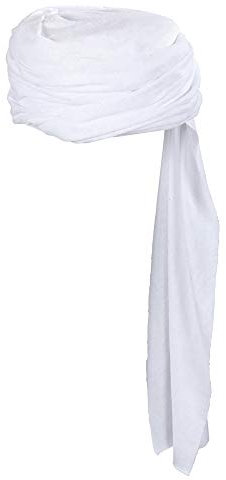 W WIDMANN MILANO Party Fashion 01128 - Kopfbedeckung Weißer Turban, Araber, Scheich, Hut, Kostüm, Accessoire, Karneval, Mottoparty