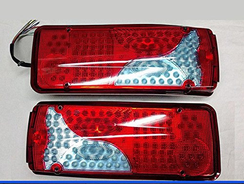 VNVIS 2 x 12 V LED Rückleuchten Rückleuchten Lampen LKW Anhänger Chassis Wohnwagen Wohnmobil Bus