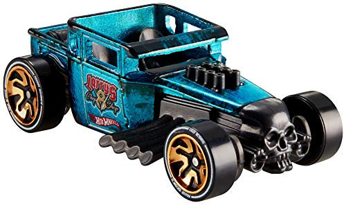 Hot Wheels id Voiture Bone Shaker id avec Puce NFC intégrée, Identification Unique, échelle 1/64, Jouet pour Enfant, 8 Ans et Plus, FXB50 Multicolore