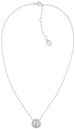 Tommy Hilfiger Jewelry Halskette mit Anhänger für Damen aus Edelstahl verziert mit einem Kristall - Erhältlich aus Rotgold oder Silber
