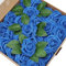CattleyaHQ 25 Stück künstliche Rosen Blumen, Schaum Rosen mit Box, Simulation Blossom Pretty Rose für Hochzeitssträuße Bridal Party Home Decor (Blau)