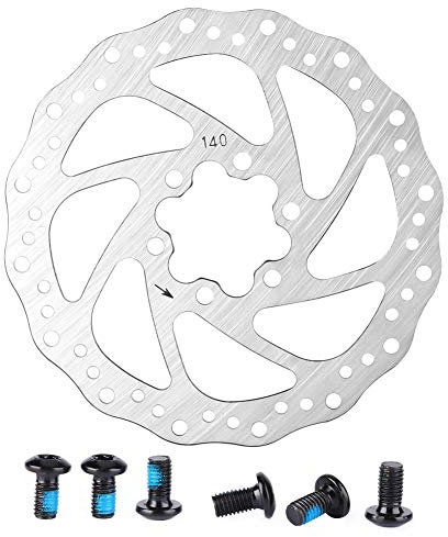 bremsscheibe 140mm,Bremsscheibe, Fahrradbremsscheibe, Mountainbike-Edelstahl-Bremsscheibe Fahrradbremsbelag Bremsteil(140mm)