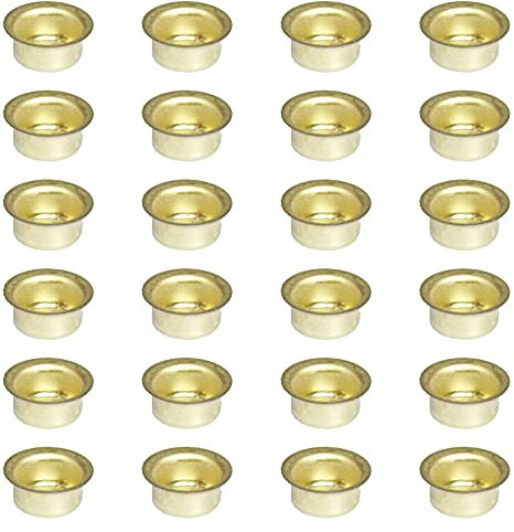 Auswahl Größe - Kerzentülle Kerzeneinsatz Kerzenhalter aus Metall, für Baumkerzen, Puppenkerzen, Pyramidenkerzen Tafelkerzen und Teelichter - Hier: 24 Stück Tülle 10 mm
