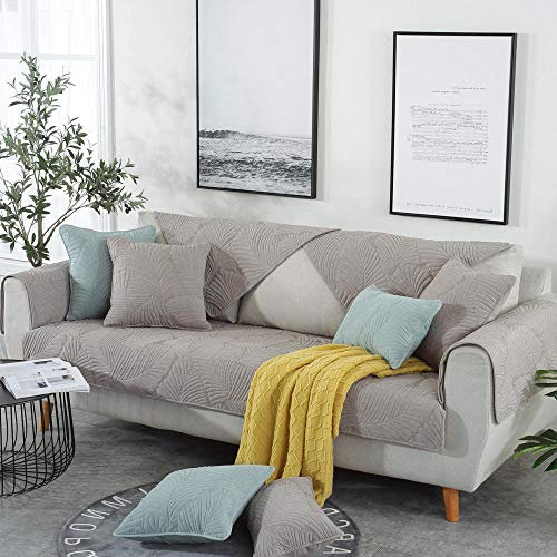 YUTJK Sofa Überwürfe Sofabezug Couchbezug Sofahusse Sofa Abdeckung in Verschiedene Größe und Farbe,Cotton Autositz Sofakissen.für Wohnzimmer,Khaki
