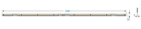 Gegenplatte für Schloss 53020 Assa Abloy - Messing
