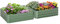 Outsunny Set di 2 Letti per Orto Rialzati in Acciaio Zincato, Fioriera da Giardino per Piante, Ortaggi e Arbusti, 100x100cm, Verde