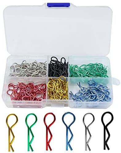 180 Stück Universal RC Karosserie Clips Auto Clips Stahl R Clips Edelstahl für alle 1/8 1/10 1/12 Traxxas Redcat HPI Himoto HSP Exceed RC Autoteile LKW Buggy Shell Ersatz