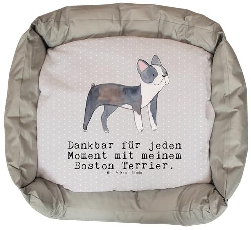Mr. & Mrs. Panda Hundebett Boston Terrier Moment - Geschenk, Hundedecke, Hundeschlafplatz, Hundeliege, Schenken, Liegeplatz, Hundebett Luxus, Welpe