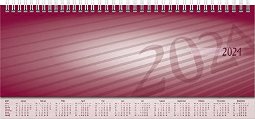 rido/idé Wochenkalender Modell Sequenz 2024 2 Seiten = 1 Woche Blattgröße 29,7 x 10,5 cm bordeaux