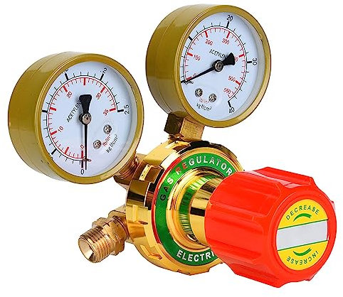 Jauge D'acétylène Mètre Réducteur de Pression D'acétylène de Gaz pour Kit de Coupe de Soudage au Chalumeau à Gaz CGA580