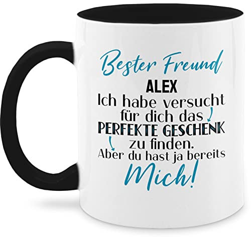 Tasse Tassen 325ml - Bester Freund - Best Friend Freunde Kumpel - 325 ml - Schwarz - freundschaftsgeschenke freundschaftstasse geschenke für kumpels du hast ja mich kaffeetassen beste name