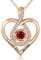 CDE EternalRose Halskette 925 Sterling Silber Schmuck Birthstone Kette Damen Herzkette Geburtsstein Herz Anhänger Weihnachten Valentinstag Hochzeit Jubiläum Geburtstag Freundin