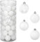 Every Day is Christmas 50 ct 57 mm Weihnachtsschmuck, bruchsicheres Weihnachtsbaumschmuck-Set, Weihnachtskugeln Dekoration (Creme)