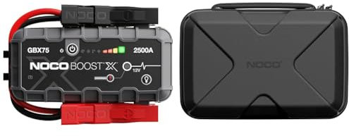 NOCO Boost X GBX75 2500A 12V UltraSafe Starthilfe Powerbank, Auto Batterie Booster & GBC103 Boost X Eva-Schutzhülle für GBX75 UltraSafe Lithium-Starthilfegeräte