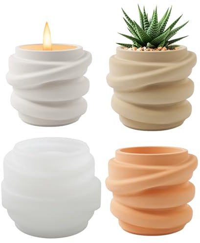 Silikonform für Kerzenhalter, Vase, Dose und Vorratsgefäß - Gießformen für Blumentöpfe