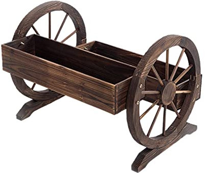 MOOWI Blumenständer Vintage Holz Pflanzenständer Korrosionsschutz Pflanzenregale Blumenregal Leiter Regal Zimmerpflanzen Ständer Schwimmer Park Garten Dekoration Pflanzenregal