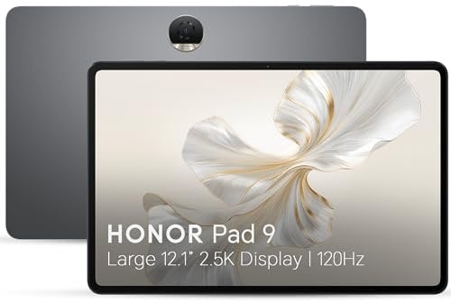 HONOR Pad 9, 12.1-inch Wi-Fi Tablet, 8GB+256GB, 120Hz 2.5K Eye Protection Display, 8 Speakers, Android 13, Space Grey