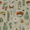 VEELIKE Pilz Tapete Wald Braun Selbstklebende Tapete Blumen Vintage Mustertapete Blumentapete Tropische Blätter Dschungel Tapete Kinderzimmer Möbelfolie Muster Tapeten Wohnzimmer Flur 44.5cm×300cm