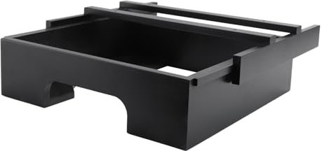 Porte-assiettes en bambou pour 10 assiettes en carton - Support distributeur sous l'armoire - Porte-assiettes en bambou - Comptoir de cuisine - Assiette verticale - Noir
