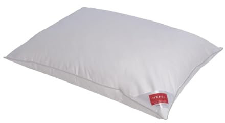 Hefel Deluxe Down Kopfkissen, 3-Kammer-Kissen, für Allergiker geeignet, Responsible Down Standard (RDS), Härtegrad- Medium (40 x 80 cm)