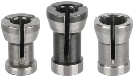 YOCDNOV 6 Pezzi Adattatore - per Mandrini a Pinza 6/6.35/8mm Testa del Mandrino a Pinza Mandrino per Fresatrice,per Incisione in Acciaio Carbonio Alta qualità(Negro)