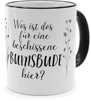 printplanet® - Tasse mit Spruch „Bumsbude“ - Sprüchetasse, Kaffeebecher, Kaffeetasse mit Spruch - Farbe Schwarz