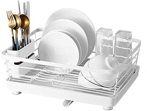 Escurreplatos, Escurridor De Platos En El Fregadero O En El Mostrador, Escurridor De Platos sobre El Fregadero, Escurridor De Platos De Metal Inoxidable, Almacenamiento De Suministros para E