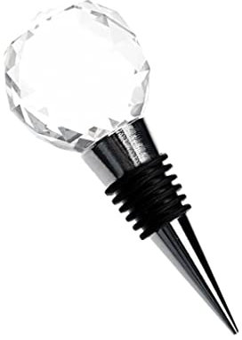 Diamond Crystal Ball Wine Beverage Bottle Stopper Metal Bar Accessories Wine Bottle Sealer Saver, Wine Bottle Stopper