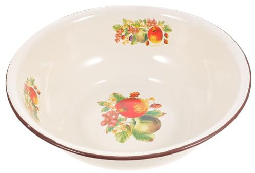 KITANDOVE 1pc Enameled Basin Mixing Bowl Households Basin Vintage Kitchenware Wash for Sink