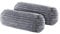 BaSaTex 2er Pack Nackenrolle Kissenbezug 15x40 Cashmere Touch Rip Cord | Nackenrollenhülle Öko-Tex Zertifiziert | 100% Mikrofaser Plüsch | Farbe: Anthrazit