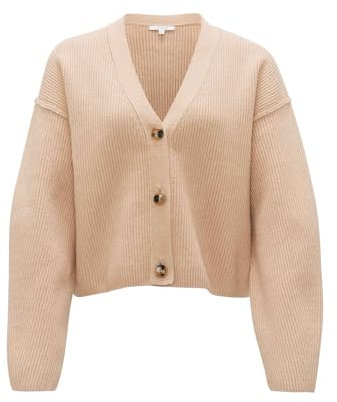 OPUS Damen Strickjacke | RIPP-Cardigan DAUTUMA Loose mit Wolle Macadamia, 40