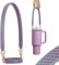 Vmini Chameleon Silicone Water Bottle Handle for Stanley Cup 20-40oz, Water Bottle Handle Strap for Owala Water Bottle, for Yeti Tumble (Milk Purple)