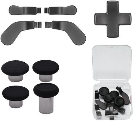 9 in 1 Thumbsticks für Elite Series 2 Core Controller, D-Pads Ersatz für Xbox Elite 2 Core Controller, Elite Control Paddles für Xbox Elite 2 Core, Zubehör Teile für Xbox One Elite 2 (Schwarz)