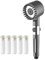 Trissano Duschkopf, Hydro Sense Trissano Hydrosense Duschkopf mit Ersatzfilter und Schlauch (Dunkelgrau + 5 Filter)